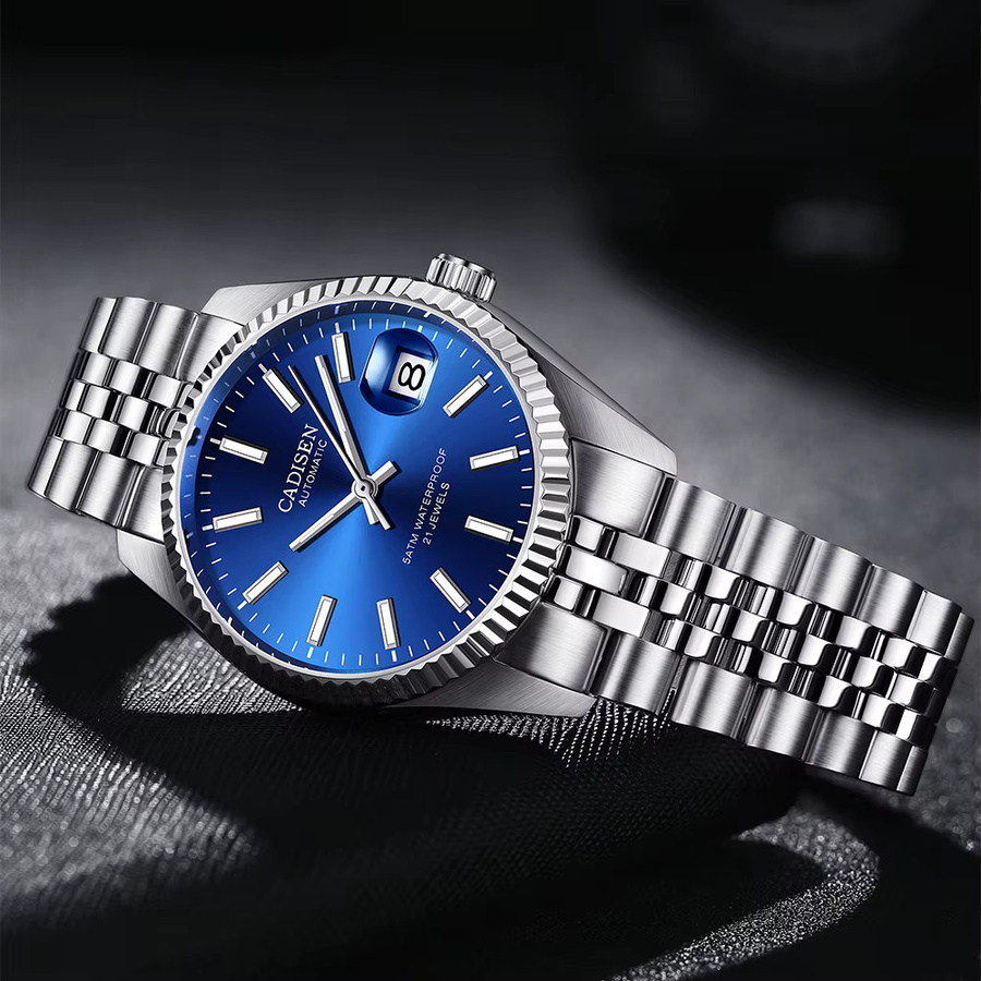 CADISEN Armbanduhr Automatik, Edelstahl, Grün, Herren - Bild 3