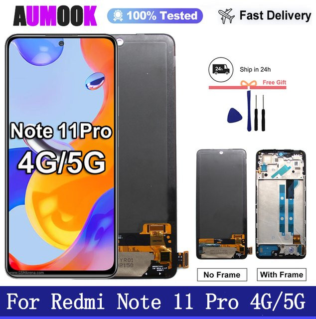 Xiaomi Redmi Note 11 Pro und Redmi Note 11 Pro 5G AMOLED-Display mit Touchscreen-Digitizer in Schwarz, 6,67 Zoll - Bild 1