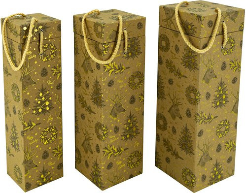 NOOR living Flaschenbox, goldfarben, 3 Stück - Bild 1