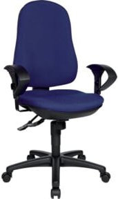 Topstar Drehstuhl Support Synchro in Royalblau mit Armlehnen und Rollen für Home-Office und Büro - Bild 1
