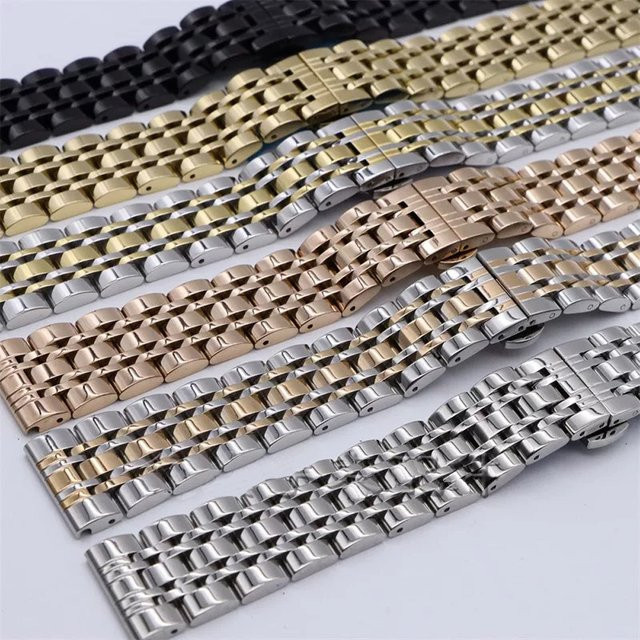 RACDONA Uhrenarmband Edelstahl, Sieben-Perlen, Unisex - Bild 1