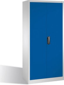 C+P Werkzeugschrank mit Drehtüren und Zylinderschloss, Korpus Lichtgrau und Front Enzianblau, H: 195 cm, B: 93 cm, T: 40 cm - Bild 1