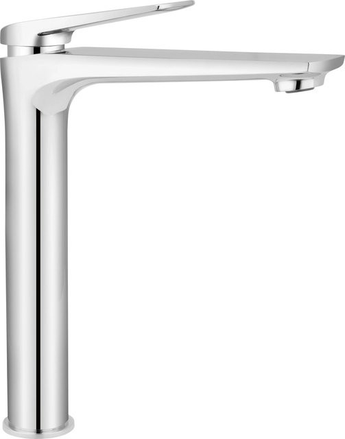 baliv Waschtischarmatur WT-5081 Einhebelarmatur aus Messing in Chrom Silber mit Wassersparfunktion - Bild 1