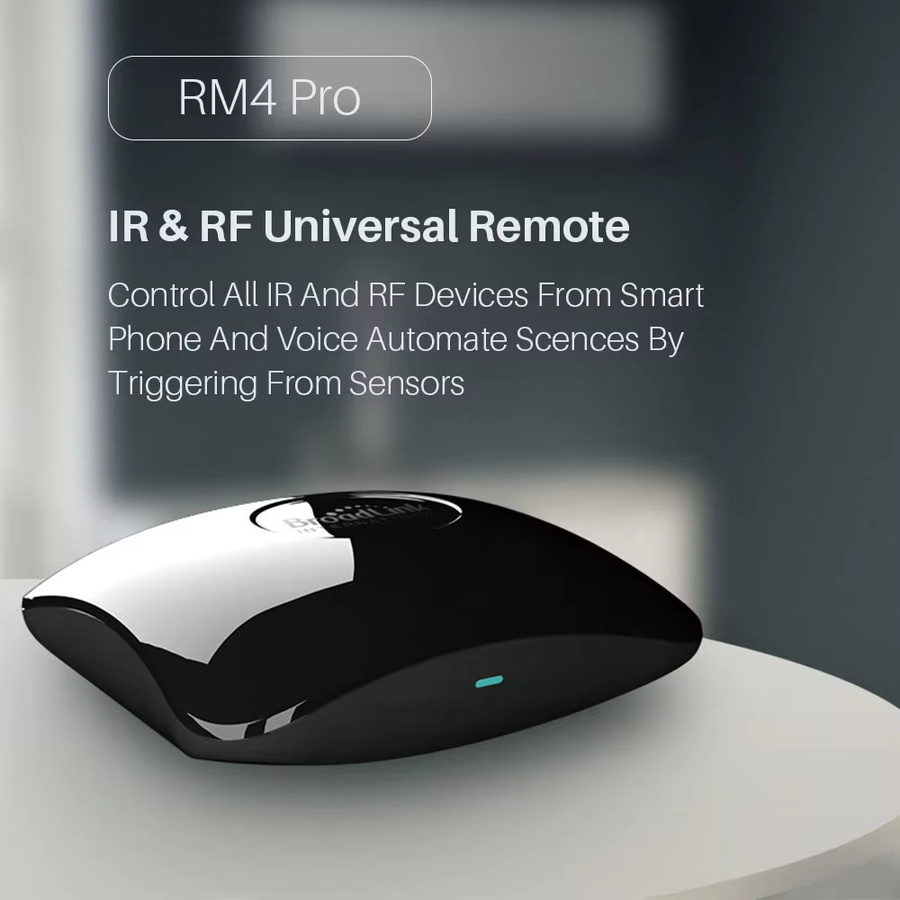 BroadLink RM4 Pro RM4+ HTS2 Smarte Universalfernbedienung mit Temperatur- und Feuchtigkeitssensor in Schwarz - Bild 3
