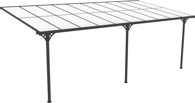 Westmann Alu-Terrassenüberdachung Bruce 617 in Schwarz mit Regenrinnen und Montagematerial, B/T/H: 300 x 617 x 270 cm - Bild 1