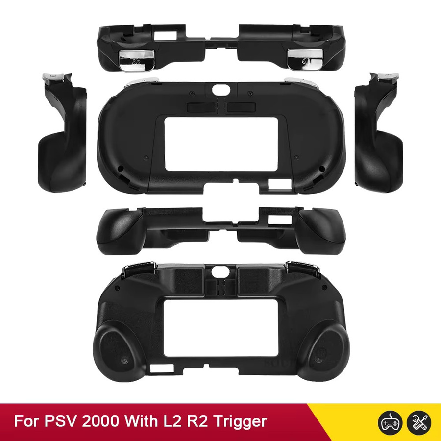 MBCHIPSTAR Gamepad Hand Grip Joystick Ständer Shell mit L2 R2 Trigger Tasten für PS VITA 2000 PSV 2000 Slim in Schwarz - Bild 4