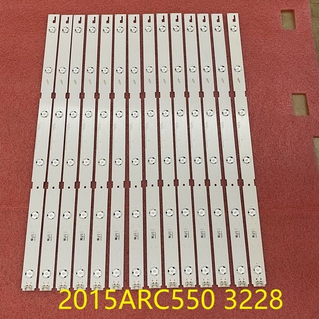 LED Hintergrundbeleuchtung Set für Grundig TV Modelle 55VLE4523WF 55VL6565BL 55VLE6625BP 55GFB6626 55GFB6621 55GFB6622 55VLE5523BN, 14 Stück SMD LED in Weiß - Bild 1