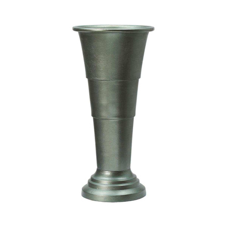 House Doctor Vase Florist in Antikgrün aus Aluminium, Höhe: 45 cm