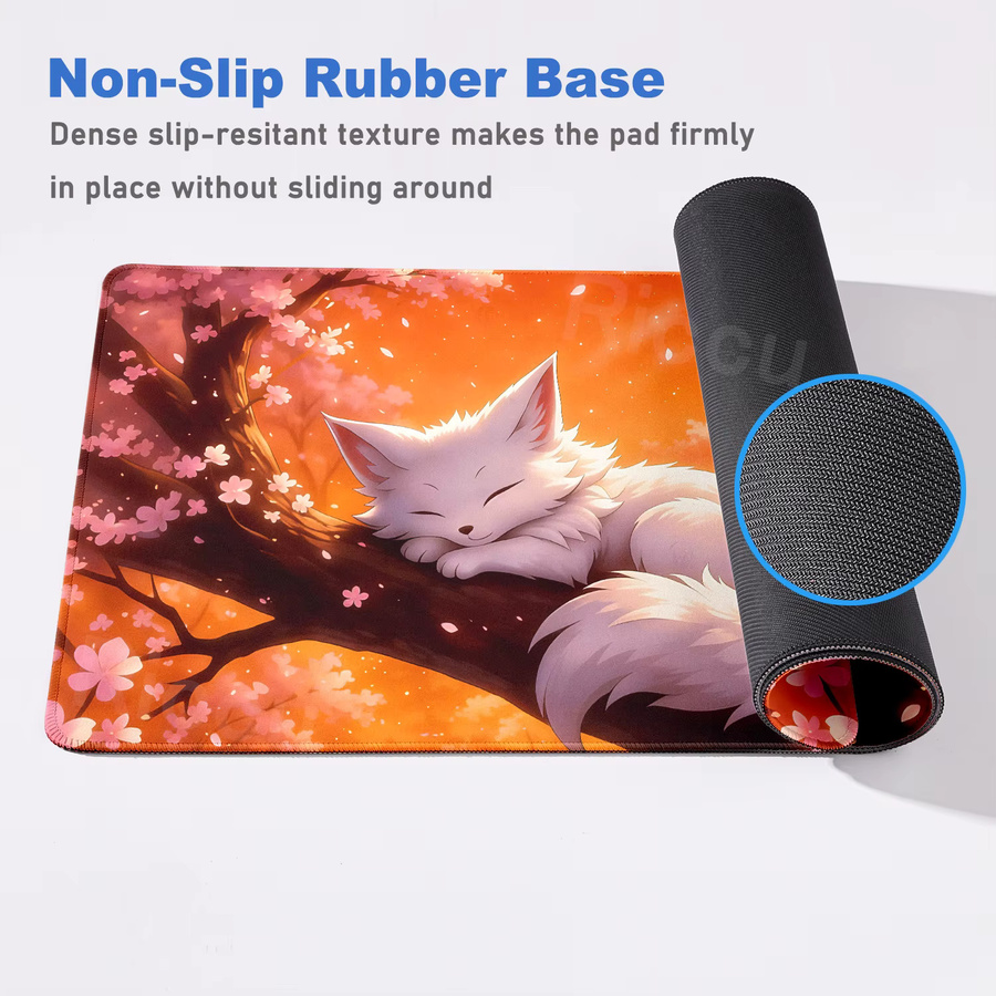 Riccu Sakura Landschaft Fuchs Mauspad XXL Anime Gaming Tischunterlage Multicolour - Bild 2