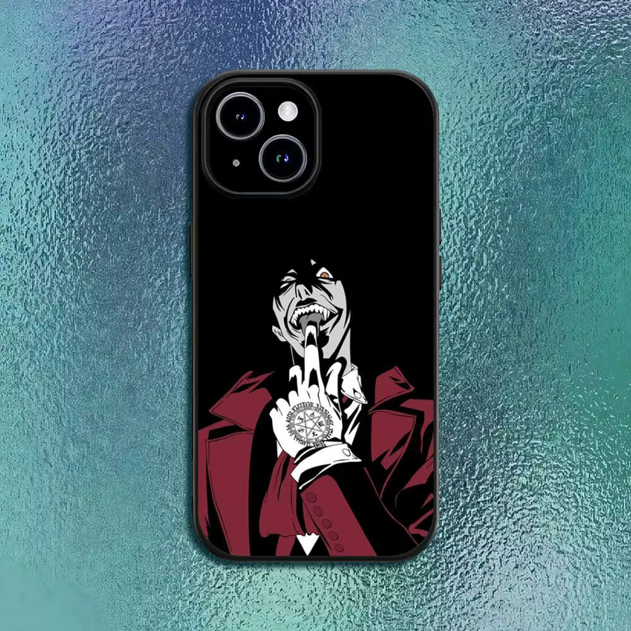 H-Hellsing Anime Handyhülle Classic Black Soft Shell für iPhone 12 bis iPhone 17 Pro Max Plus - Bild 2