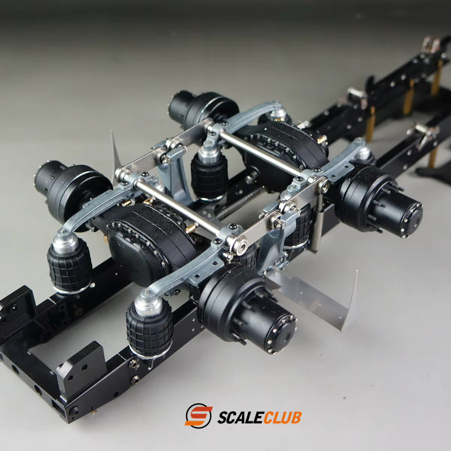 SCALECLUB 1/14 RC Truck Airbag-Aufhängungssystem, Zubehör, Metall, Schwarz - Bild 4