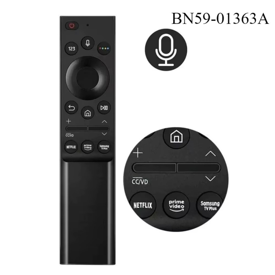 Samsung BN59-01330A Sprachfernbedienung in Schwarz als universeller Ersatz für 4K 8K UHD LED LCD HDTV Fernseher - Bild 2