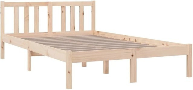vidaXL Massivholzbett aus Kiefernholz in Braun ohne Matratze B/T/H: 120 x 200 cm - Bild 1