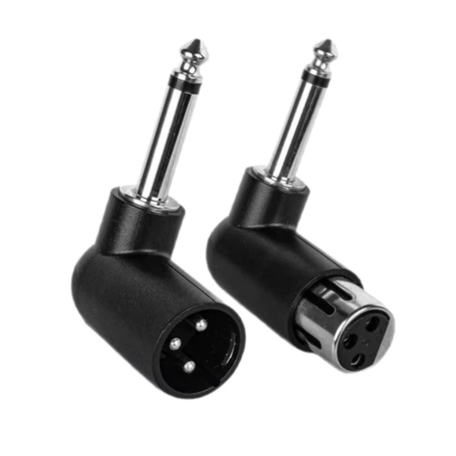 FRHY XLR-Stecker auf 6,35mm Klinkenbuchse Adapter in Schwarz für symmetrische Audio-Anschlüsse und Mikrofone - Bild 4