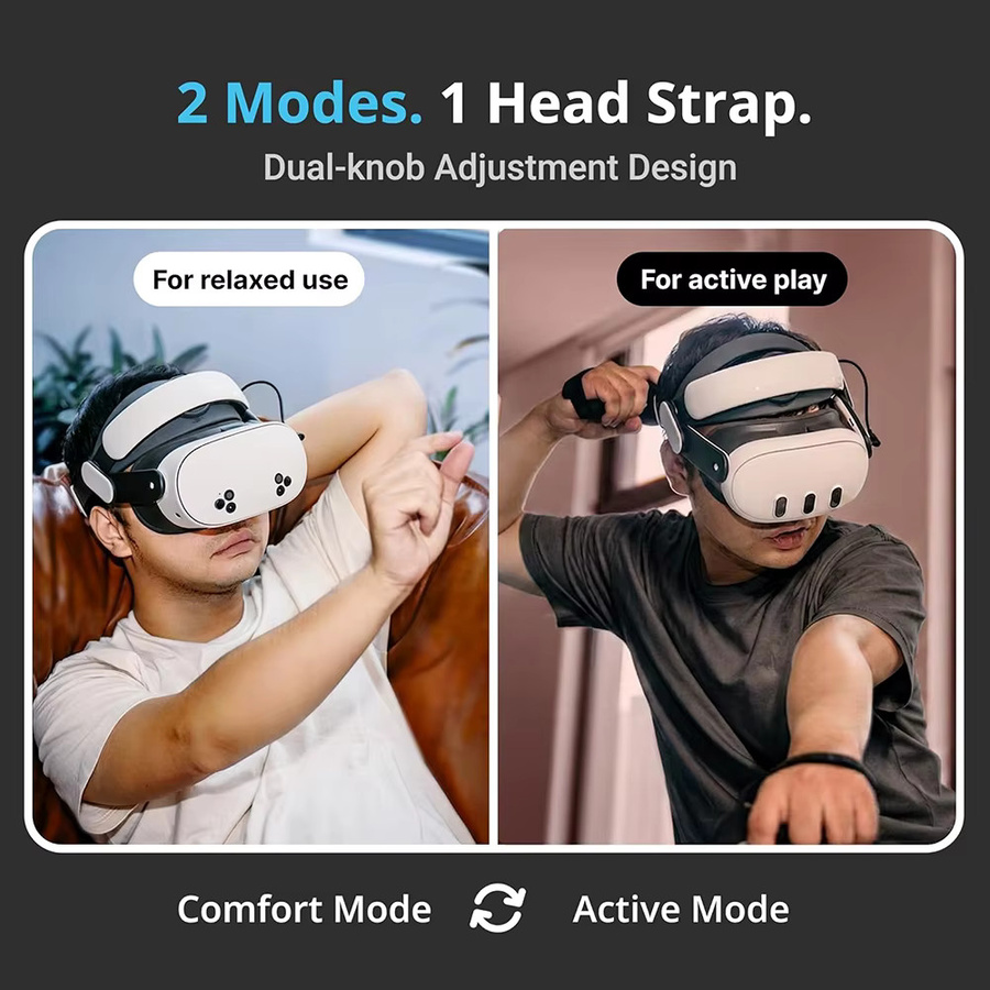 BOBOVR M3 Pro+ Akku-Kopfband für Meta Quest 3/3S mit BM60 6500mAh Akku und Schnellladestation Dual-Mode VR-Strap - Bild 5