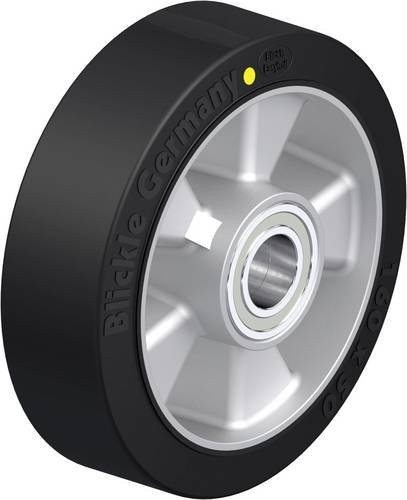 Blickle ALEV 160/25K-EL Schwerlast-Rad in Schwarz mit Aluminium, Durchmesser: 160 mm, Tragfähigkeit: 400 kg - Bild 1