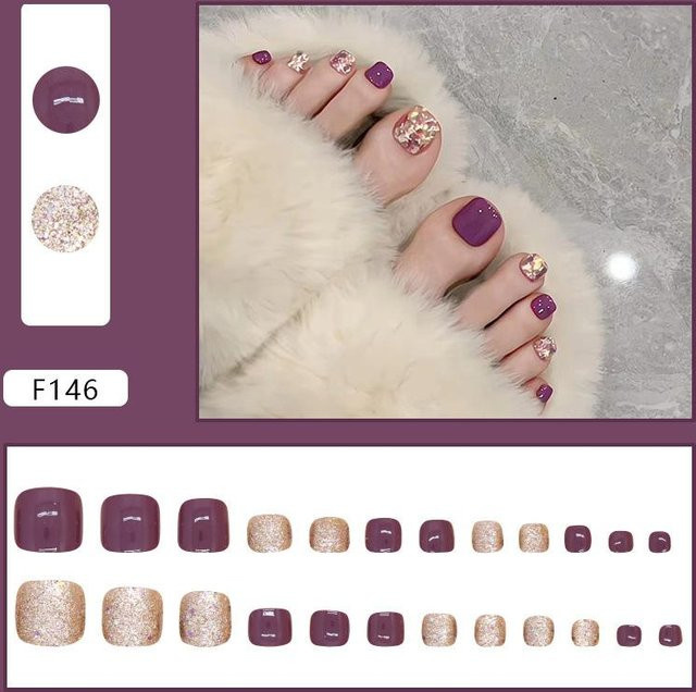 Beauty Fake Nails Nagelpflaster, 24 Stück, Unisex, für Füße - Bild 1
