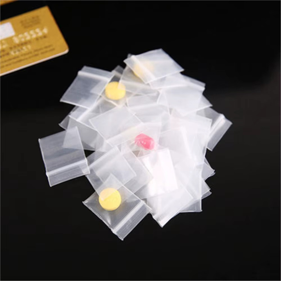 100 Stück Mini-Kunststoff-Aufbewahrungsbeutel mit Reißverschluss, transparent und wiederverschließbar zur Verpackung von Schmuck und Kleinteilen - Bild 5