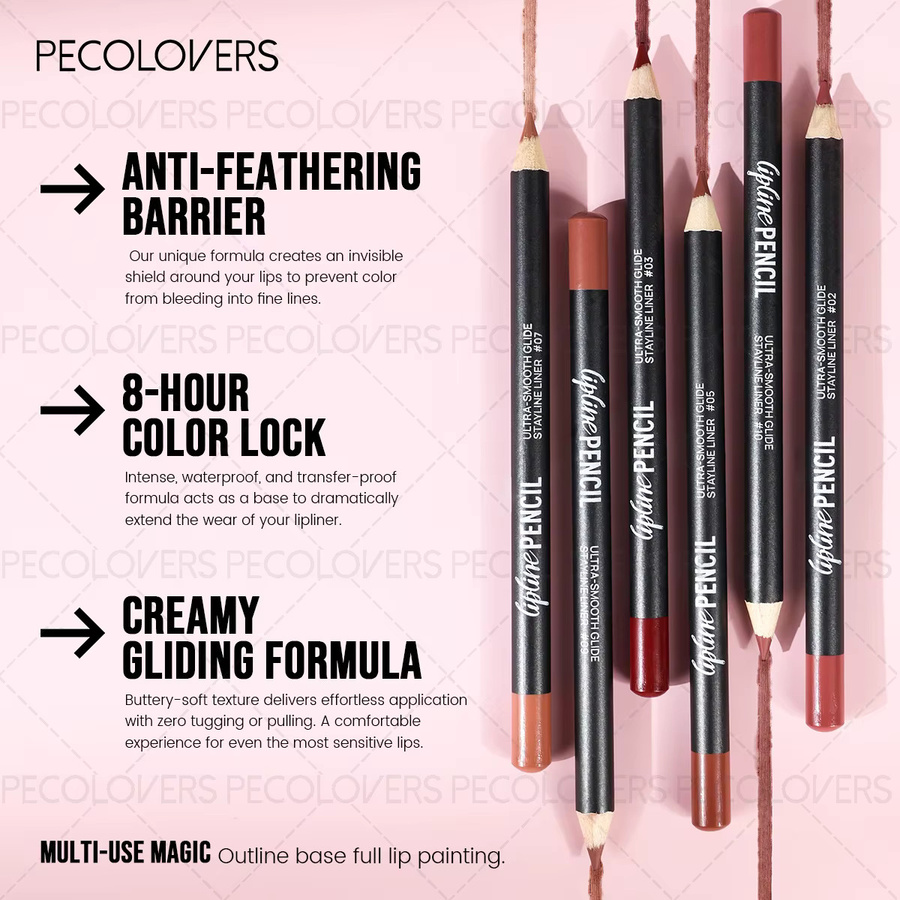 PECOLOVERS Lipliner & Lippenstift, matt, wasserfest, Unisex - Bild 3