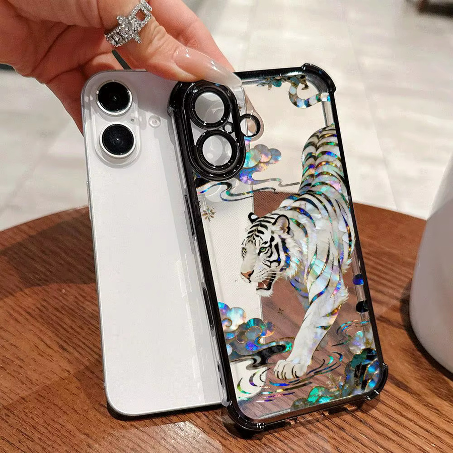 Kreative Tiger-Drachen Handyhülle für Apple iPhone in Multicolor - Bild 2
