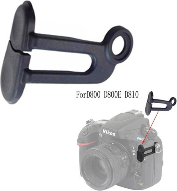 Gummi-Verschlussdeckel für Nikon D800, D800E und D810 in Schwarz - Bild 1