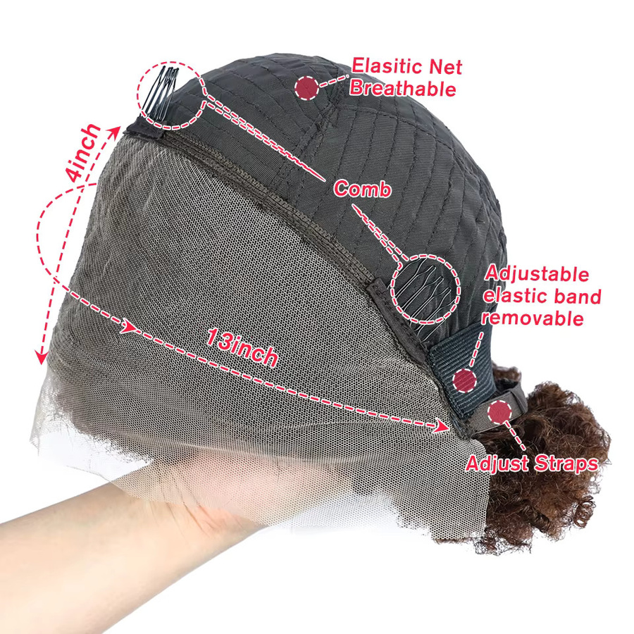 Miss Rola Afro Kinky Lace Front Perücke, brasilianisches Braun, Echthaar - Bild 3