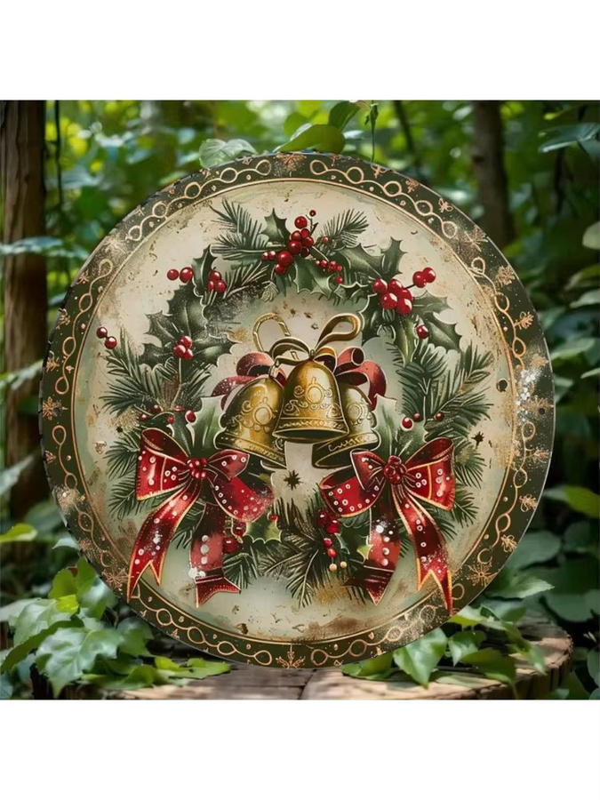 Dekoratives hängendes Schild Potdemiel Weihnachten 2D flach geometrisch B: 20 cm, H: 20 cm, T: 20 cm - Bild 3