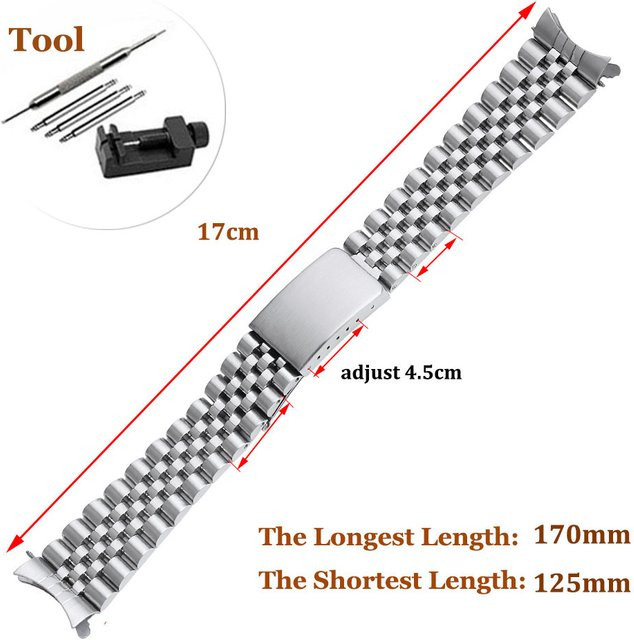 Uhrenarmband Edelstahl, Jubilee, Silber, Unisex - Bild 1