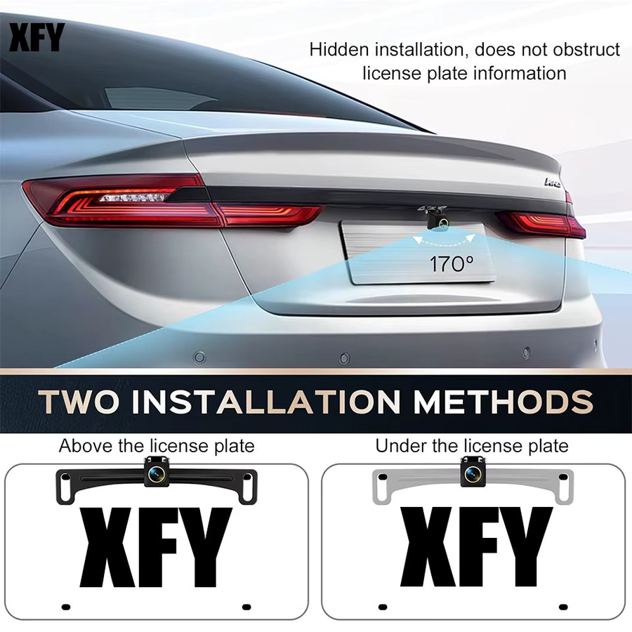 XFY Universelle Full HD 1080P Rückfahrkamera mit Nachtsicht und IP67 Schutz, AHD 4-Pin 2,5mm, Schwarz - Bild 3