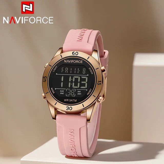 NAVIFORCE Digitaluhr, Damen, Silikon, Schwarz, Black Blue - Bild 1