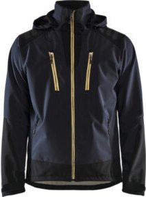 Blakläder Softshell Jacke Unisex in Dunkelblau und Gelb, Größe L - Bild 1