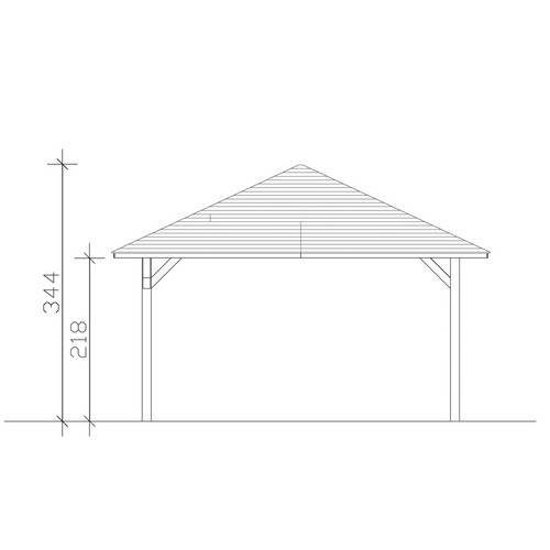 Skan Holz Pavillon Cannes 4 aus Fichtenholz in Natur und Beige, B/T: 489 x 489 cm - Bild 4