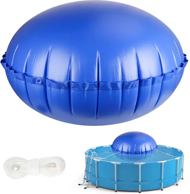 NovaSphere Winter-Poolkissen aus PVC, rund, blau - Bild 1