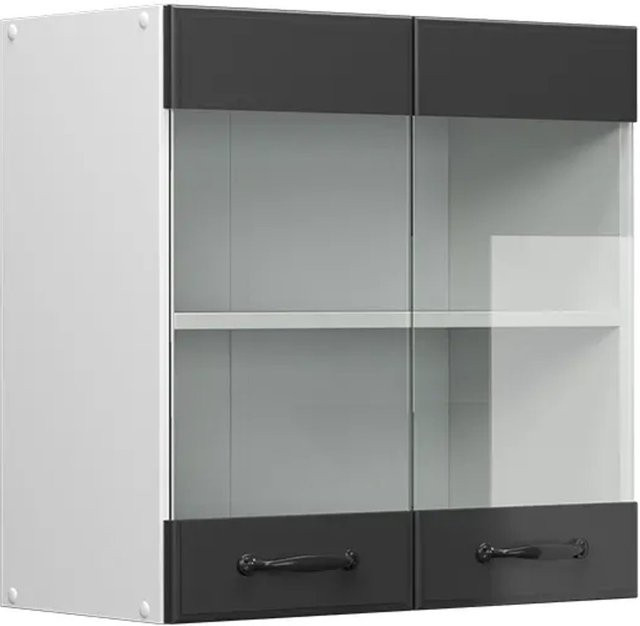 Vicco R-Line Hängeglasschrank Küchenschrank im Landhausstil, Breite: 60 cm, Weiß Anthrazit - Bild 2