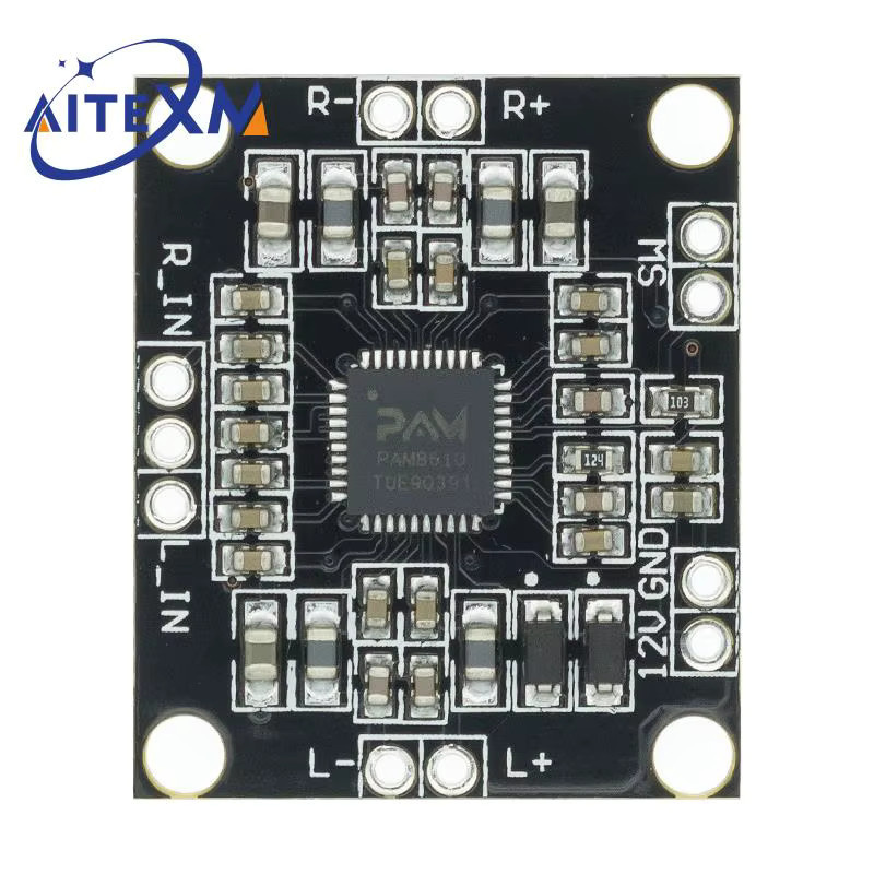 AITEXM ROBOT PAM8610 Digitale Leistungsverstärkerplatine Klasse D, Zweikanal-Stereo Mini-HiFi-Verstärker, Schwarz - Bild 3