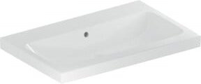 Geberit Waschtisch iCon Light in Weiß mit Überlauf und KeraTect Keramik, B: 75 cm, T: 48 cm - Bild 1