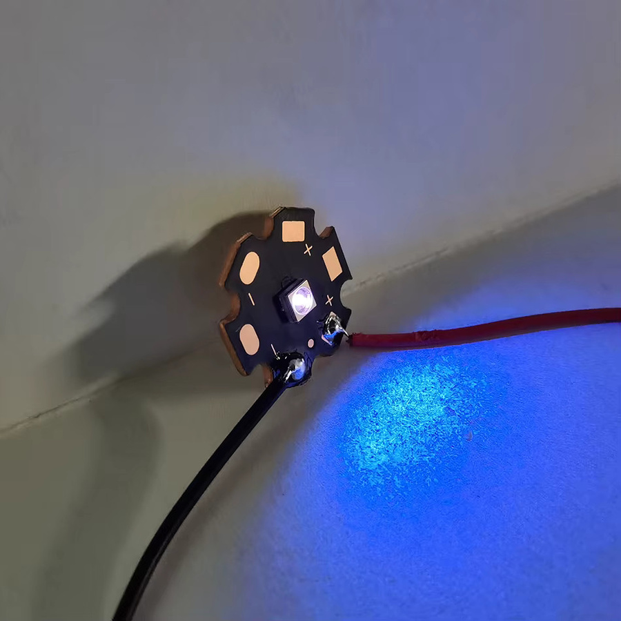 TiaoChongYi UV-LED Ultraviolettlampe mit Kupfersubstrat 3838, Wellenlängen 290 nm bis 340 nm, DC5-7V - Bild 5