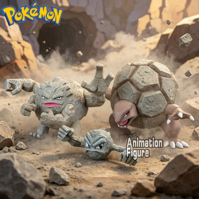 Bandai Pokémon Geodude Evolutionäre Kombination, Actionfiguren, Einzelfigur, Grau, Kunststoff - Bild 1