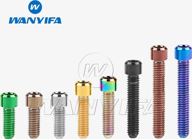 Wanyifa Titan Inbusschlüssel Kopfschrauben für Fahrrad-Daumenschalthebel, M4 x 10 mm bis 25 mm, Blau - Bild 1