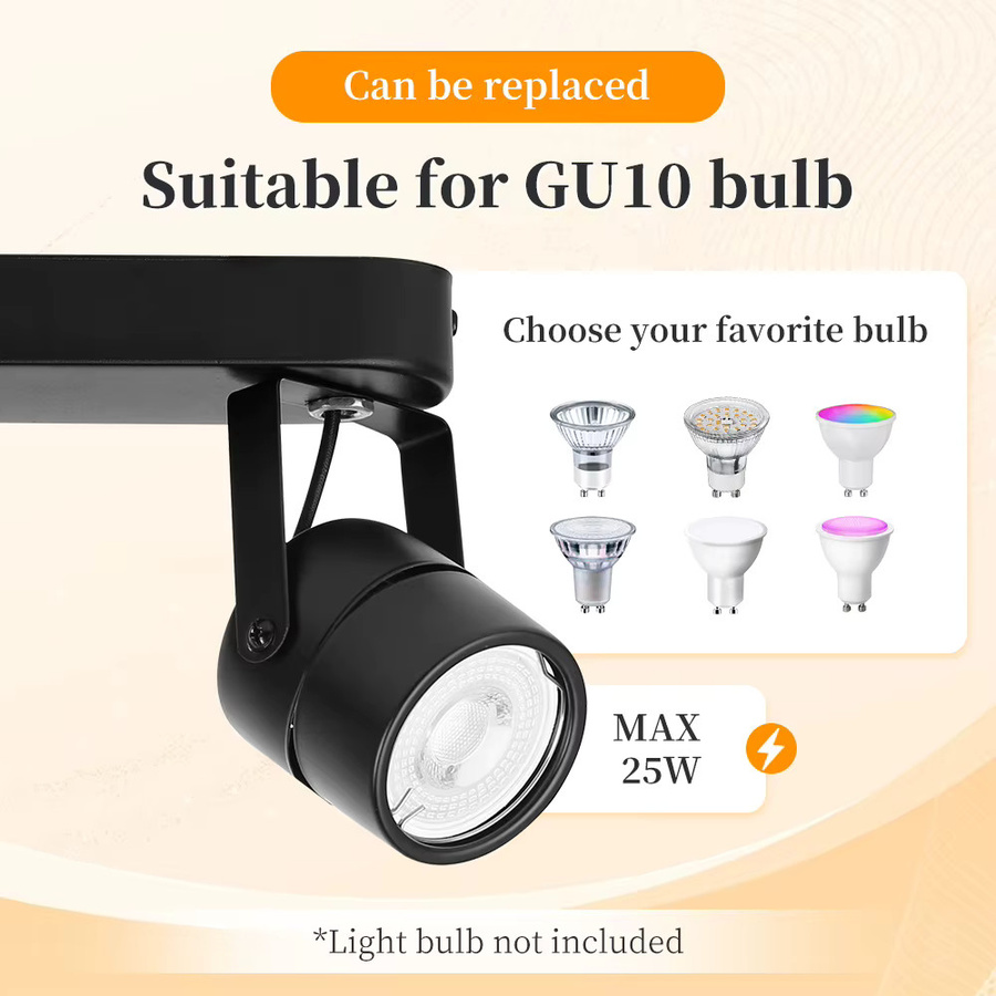 LANGYUE Moderne GU10 LED-Deckenleuchte aus Aluminium in Schwarz für Küche, Esszimmer und Home Office - Bild 5