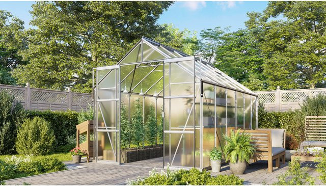 Vitavia Gewächshaus Jamaika inkl. Ready2Grow Zubehör-Set, silber, aluminium eloxiert, 9,9 m² - Bild 1