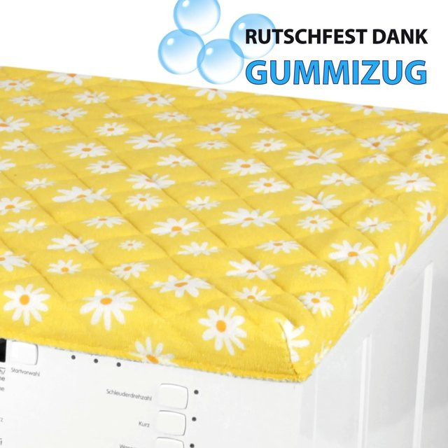 Bestlivings Waschmaschinenbezug und Trocknerbezug Daisy Gelb B/T: 60 x 60 cm - Bild 1