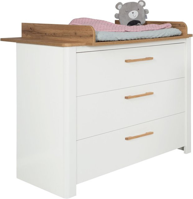 Roba Wickelkommode Ava mit abnehmbarem Wickelaufsatz in Eiche, B/T/H: 76 x 50 x 85 cm - Bild 1