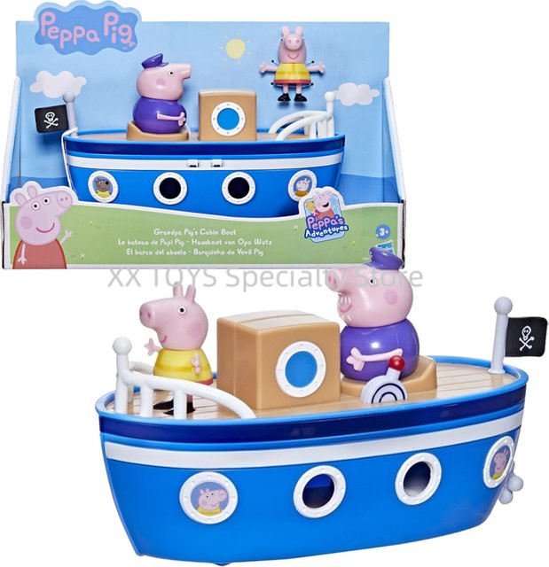 Hasbro Peppa Pig Peppa’s Adventures Opa Pig’s Cabin Bootfahrzeug, 1-teiliges Set - Bild 1