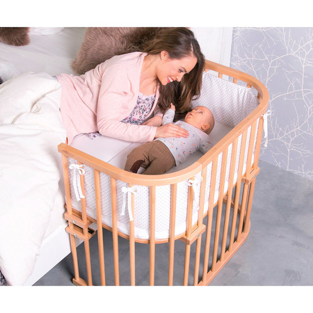 Babybay Beistellbett Maxi aus Buche massiv in Beige, B/T: 89 x 51 cm