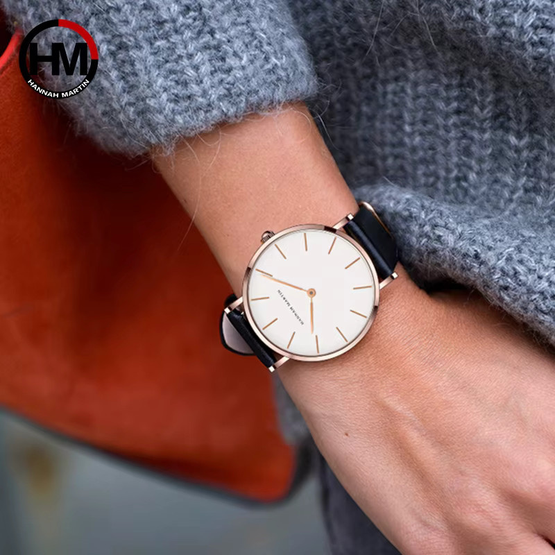 Hannah Martin Armbanduhr, Quarz, Leder, Roségold, 36 mm, Damen - Bild 3
