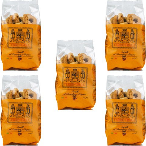 Terre dei Trulli Taralli al Pomodoro Tomate Oregano 5 x 250 g - Bild 1
