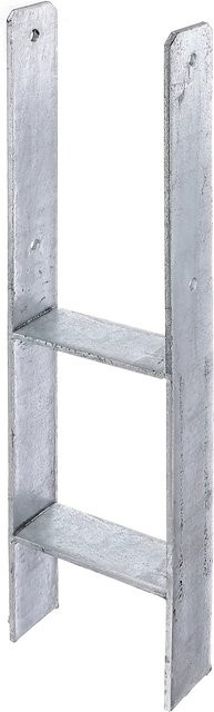 GAH Alberts Pfostenträger zum Einbetonieren aus feuerverzinktem Stahl, Breite: 14,1 cm, Höhe: 60 cm, Tiefe: 6 cm - Bild 1