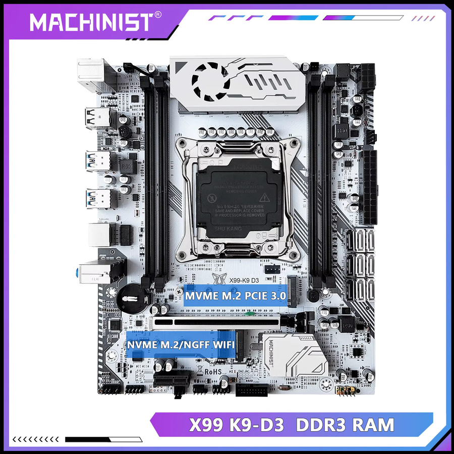 MACHINIST X99 K9-D3 Motherboard-Kit mit C612-Chip, M-ATX, unterstützt DDR3-RAM in Quad-Channel-Konfiguration - Bild 3