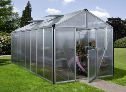 VITAVIA Gewächshaus Zeus Plus 15700 aus Aluminium in Silber, B/H/T: 195 x 197 x 131 cm - Bild 1